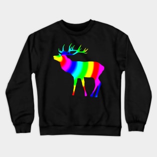 colorful deer, stag wild animal, hunting Crewneck Sweatshirt